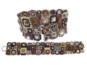 Create Your Own DIY Miyuki Glass Bead Bracelet Kit - Woven Net Pattern