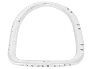 Large "D" Shaped Ring w/Line Design Sized 7 1/2 Large "D" Shaped Ring w/Line Design Sized 7 1/2