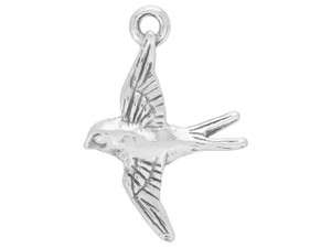 Left Facing Flying Bird Charm Left Facing Flying Bird Charm