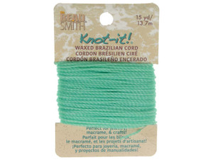 sea-green waxed Brazilian cord, knotting twine, craft cord, waxed cord,  sea-green cord, waxed cord