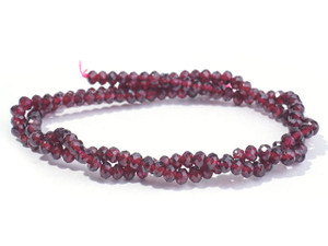 Natural Garnet Faceted Loose Gemstone Beads, 8 Strand, AAA Quality, Red  Garnet Rondelle Shape Beads, Craft 