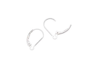 Earring Findings, Interchangeable Lever-Backs 16x10mm, Sterling Silver (1 Pair)