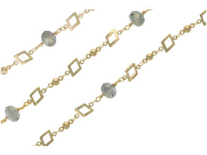 Clearance - Was $9.49 - Jesse James Beads Chain Reaction #1 Gold and Green Beaded Chain Clearance - Was $9.49 - Jesse James Beads Chain Reaction #1 Gold and Green Beaded Chain