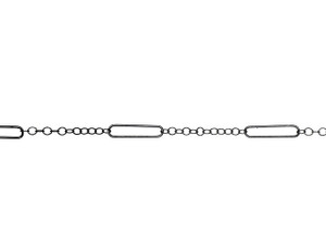 Antique Silver Specialty Paperclip And Round Cable Chain Antique Silver Specialty Paperclip And Round Cable Chain