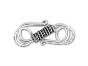 Bali Sterling Silver Twisted Wire S Clasp Bali Sterling Silver Twisted Wire S Clasp