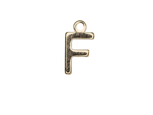 Alphabet Letter Charms in Gold Letter F Alphabet Letter Charms in Gold Letter F