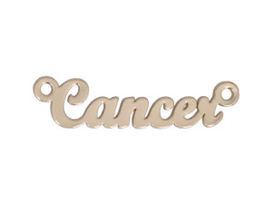 Sign Of The Zodiac Charm Laser Cut Brass With 2 Loops Gold Cancer Sign Of The Zodiac Charm Laser Cut Brass With 2 Loops Gold Cancer
