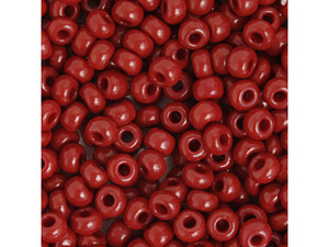 Preciosa Round Seed Bead/Pony Bead 2/0 5.5-Inch Tube - Terra Intensive Red  