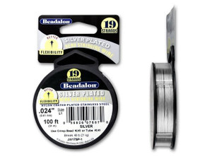 Beadalon 19 .024 100FT - Silver-Plated Beadalon 19 .024 100FT - Silver-Plated