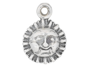 Artbeads Sterling Silver Tiny Smiling Sun Face Charms Artbeads Sterling Silver Tiny Smiling Sun Face Charms