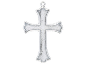 Artbeads Sterling Silver Wavy Framed Cross Pendant Artbeads Sterling Silver Wavy Framed Cross Pendant
