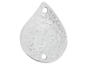 Artbeads Sterling Silver Flat Teardrop Hammered Link with Holes at Top and Bottom Artbeads Sterling Silver Flat Teardrop Hammered Link with Holes at Top and Bottom