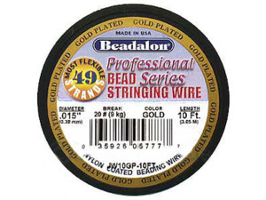 Beadalon 49 .015 10FT - Gold-Plated Beadalon 49 .015 10FT - Gold-Plated