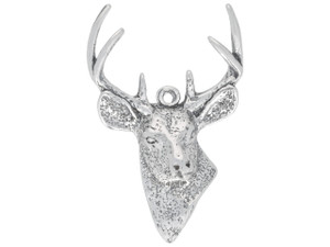 Artbeads Sterling Silver Forward Facing Deer Head Pendant Artbeads Sterling Silver Forward Facing Deer Head Pendant