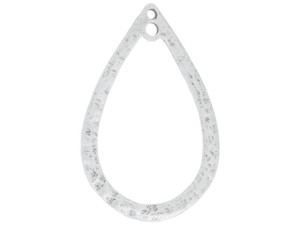 Artbeads Sterling Silver Hammered Teardrop Charm with 2 Holes at the Top Center Artbeads Sterling Silver Hammered Teardrop Charm with 2 Holes at the Top Center