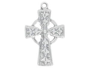 Artbeads Sterling Silver Decorative Cross with Circle Artbeads Sterling Silver Decorative Cross with Circle