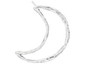 Artbeads Sterling Silver Large Crescent Moon Earring with Hammered Texture Left Facing (Pair) Artbeads Sterling Silver Large Crescent Moon Earring with Hammered Texture Left Facing (Pair)