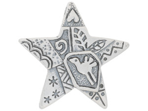 Artbeads Sterling Silver 5 Point Star Charm with Bird in Center and Seasons in Design Artbeads Sterling Silver 5 Point Star Charm with Bird in Center and Seasons in Design