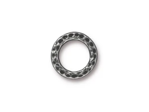 TierraCast Antique Pewter Medium Hammered Ring