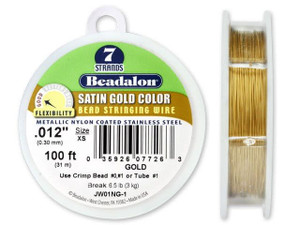 Beadalon 7 .012 100FT - Satin Gold Beadalon 7 .012 100FT - Satin Gold