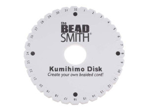 Beadsmith Double Density Kumihimo Disk, for Japanese Braiding and Cording 4.25 Inches, White