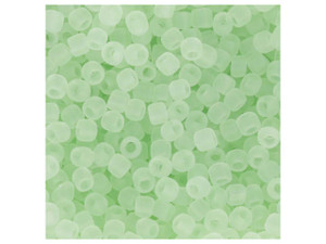 TOHO RE:Glass Round Seed Beads 11/0 : Matte - Transparent Green - 2.5" Tube TOHO RE:Glass Round Seed Beads 11/0 : Matte - Transparent Green - 2.5" Tube