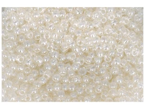 TOHO RE:Glass Round Seed Beads 8/0 : Luster Clear - 2.5" Tube