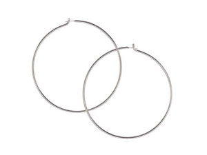 Earring Findings, Chandelier Hoop 1 Inch Diameter, Sterling Silver (1 Pair) Earring Findings, Chandelier Hoop 1 Inch Diameter, Sterling Silver (1 Pair)