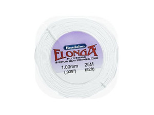 Beadalon Elonga White Multi-Strand Stretch Cord - 1.0mm (25 meters) Beadalon Elonga White Multi-Strand Stretch Cord - 1.0mm (25 meters)
