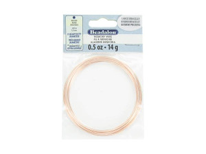 Beadalon Extra Heavy Duty Round Memory Wire Rose Gold Color Large Bracelet Beadalon Extra Heavy Duty Round Memory Wire Rose Gold Color Large Bracelet