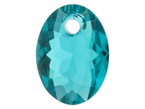 Clearance - Was $3.29 - PRESTIGE 6438 11mm Elliptic Cut Crystal Pendant Blue Zircon Clearance - Was $3.29 - PRESTIGE 6438 11mm Elliptic Cut Crystal Pendant Blue Zircon