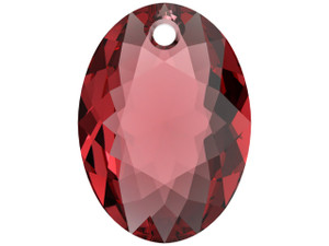 Clearance - Was $2.19 - PRESTIGE 6438 9mm Elliptic Cut Crystal Pendant Scarlet Clearance - Was $2.19 - PRESTIGE 6438 9mm Elliptic Cut Crystal Pendant Scarlet