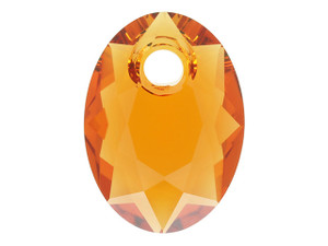 PRESTIGE 6438 9mm Elliptic Cut Crystal Pendant Topaz PRESTIGE 6438 9mm Elliptic Cut Crystal Pendant Topaz