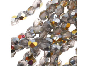 Czech Fire-Polish Bead 3mm Crystal Marea (50pc Strand) by Starman Czech Fire-Polish Bead 3mm Crystal Marea (50pc Strand) by Starman