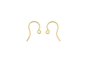 Earring Findings, French Ear Wire Hook 16mm, Gold Plated (25 Pairs) Earring Findings, French Ear Wire Hook 16mm, Gold Plated (25 Pairs)