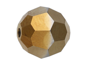 PRESTIGE 5000 8mm Faceted Round Bead Crystal Dorado 2X PRESTIGE 5000 8mm Faceted Round Bead Crystal Dorado 2X