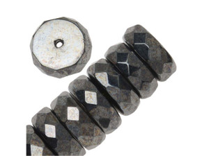 Clearance - Was $12.99 - Czech Fire-Polish Glass Beads, Rondelle 10x4mm, Hematite Full-Coat Clearance - Was $12.99 - Czech Fire-Polish Glass Beads, Rondelle 10x4mm, Hematite Full-Coat