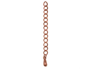 Necklace Chain Extender, 5mm Curb Links with Drop 2 Inches, Antiqued Copper Plated (5 Pieces) Necklace Chain Extender, 5mm Curb Links with Drop 2 Inches, Antiqued Copper Plated (5 Pieces)