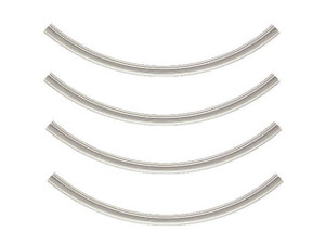 Sterling Silver Sleek Curved Noodle Tube Beads 40mm x 2mm (4 pcs) Sterling Silver Sleek Curved Noodle Tube Beads 40mm x 2mm (4 pcs)