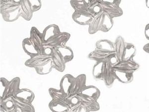 Bright Silver Plated Open Pinwheel Bead Caps 9mm (10 pcs) Bright Silver Plated Open Pinwheel Bead Caps 9mm (10 pcs)