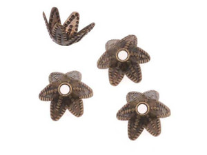 Antiqued Brass Ornate Pointed 6-Petal Bead Caps 7mm (10 pcs) Antiqued Brass Ornate Pointed 6-Petal Bead Caps 7mm (10 pcs)