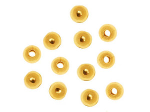 22K Gold Plated 2.5mm Round Metal Beads (100 pcs)