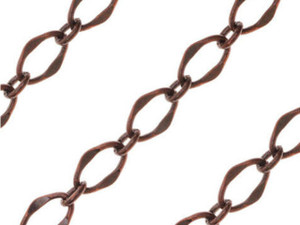 Antiqued Copper Galeria Chain, 5.5mm Oval Links, by the Foot