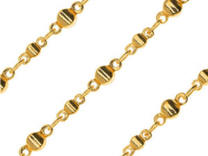Gold Plated Moroccan Saturn Chain, 7mm, by the Foot Gold Plated Moroccan Saturn Chain, 7mm, by the Foot