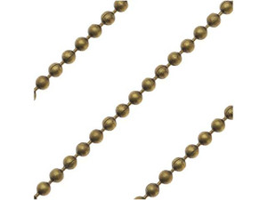 Antiqued Brass Ball Chain, 1.2mm, by the Foot Antiqued Brass Ball Chain, 1.2mm, by the Foot