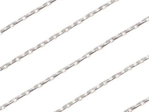 Silver Plated Fine Snake Beading Chain, 1mm, by the Foot