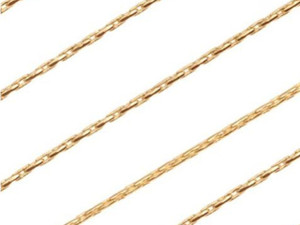 22K Gold Plated Fine Snake Beading Chain, 0.78mm, by the Foot 22K Gold Plated Fine Snake Beading Chain, 0.78mm, by the Foot