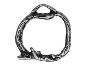 Nunn Design Toggle Clasp Ring Finding, Woodland Branch Ring 25.5mm, Antiqued Silver (1 Piece)