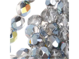 Czech Fire-Polish Bead 6mm Crystal Marea (25pc Strand) by Starman Czech Fire-Polish Bead 6mm Crystal Marea (25pc Strand) by Starman