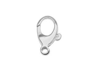 Lobster Clasps, Curved Balloon 13.5mm, Sterling Silver (1 Piece) Lobster Clasps, Curved Balloon 13.5mm, Sterling Silver (1 Piece)